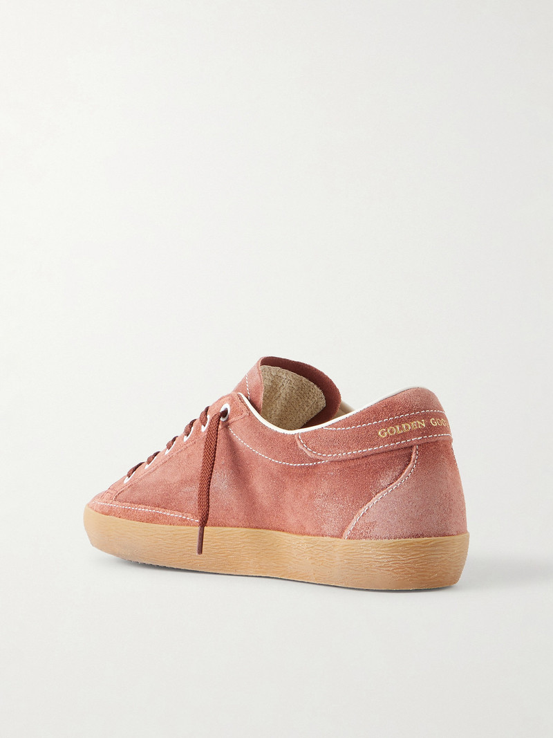 Super-star Distressed Leather-trimmed Suede Sneakers 3