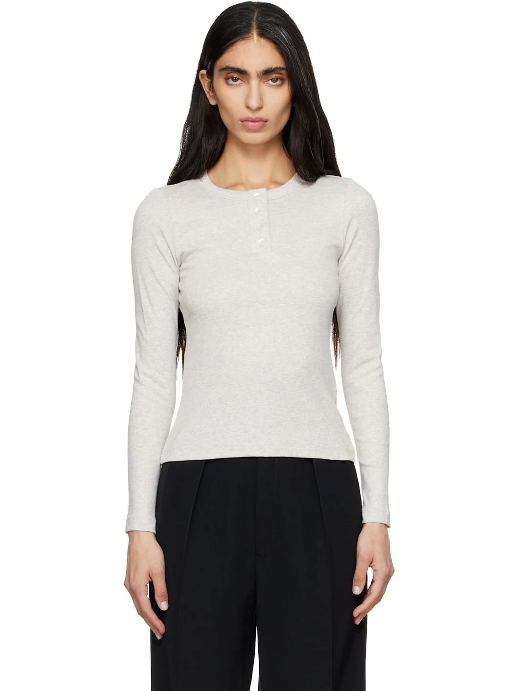 Gray Jess Longsleeve T-shirt - 1