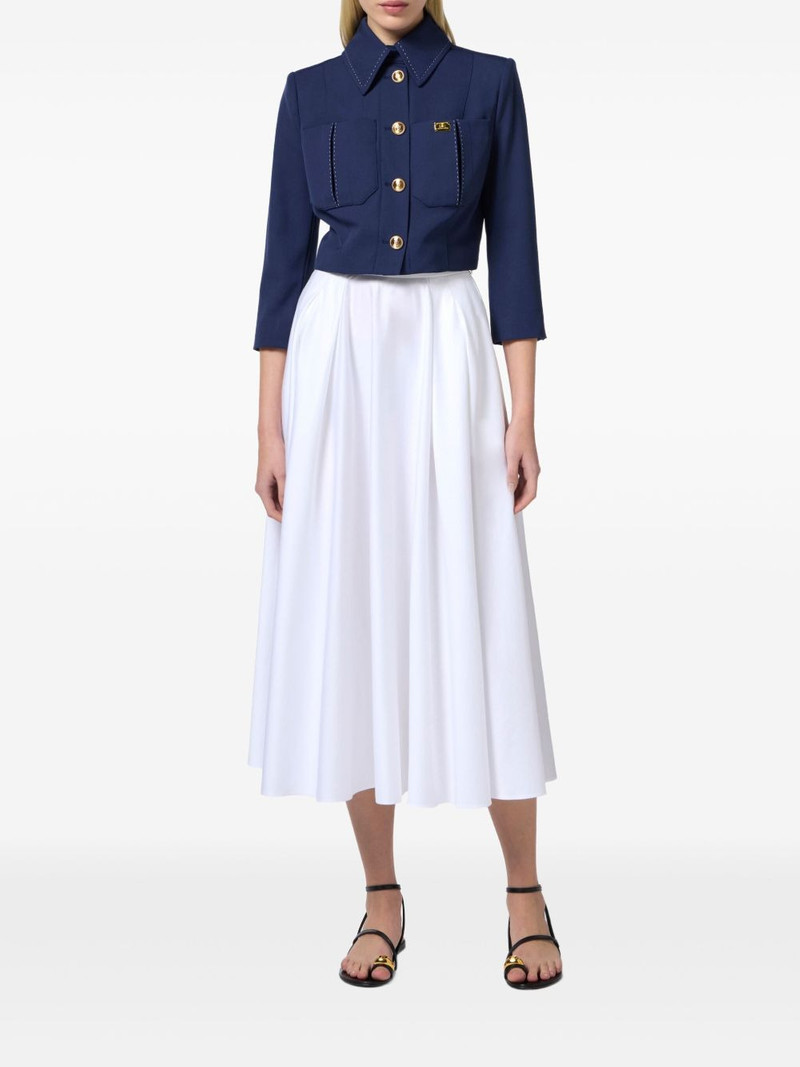 ELISABETTA FRANCHI belted satin skirt outlook