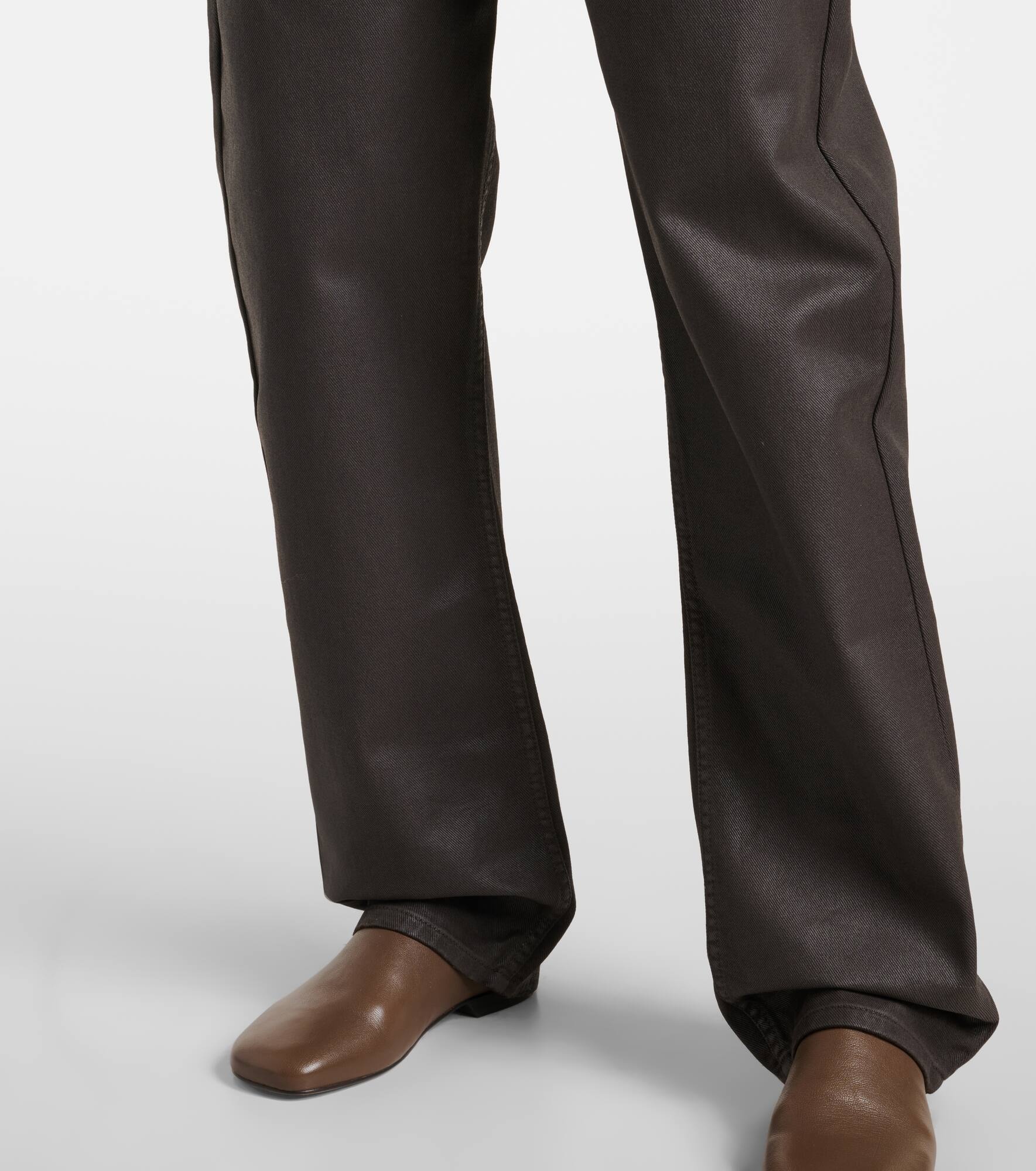 High-rise cotton wide-leg pants - 5
