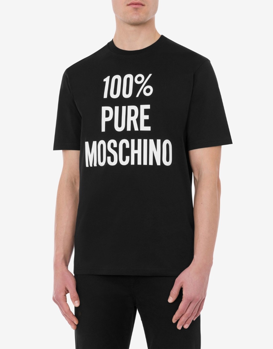 100% PURE MOSCHINO ORGANIC JERSEY T-SHIRT - 7