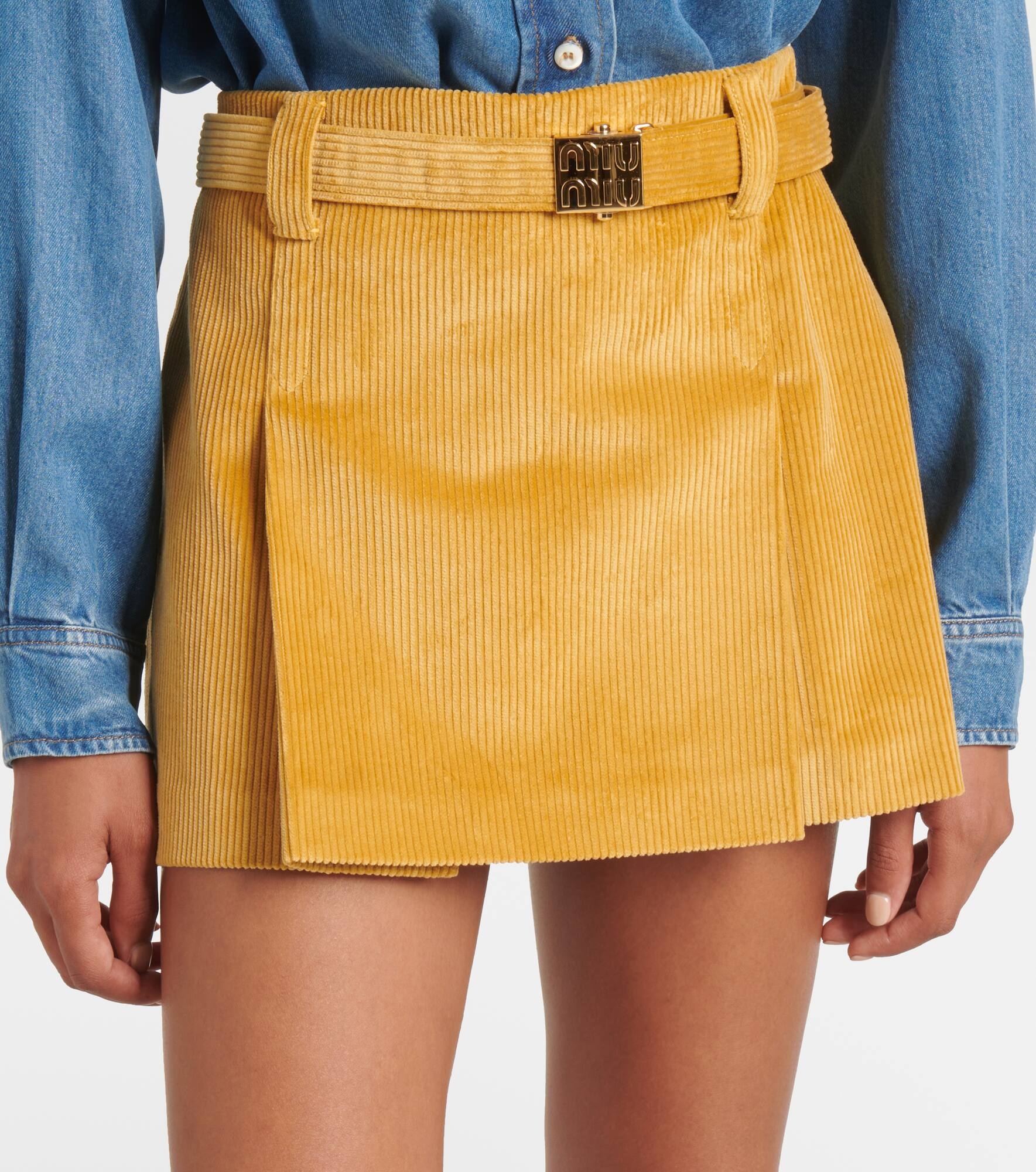 Cotton corduroy miniskirt - 4