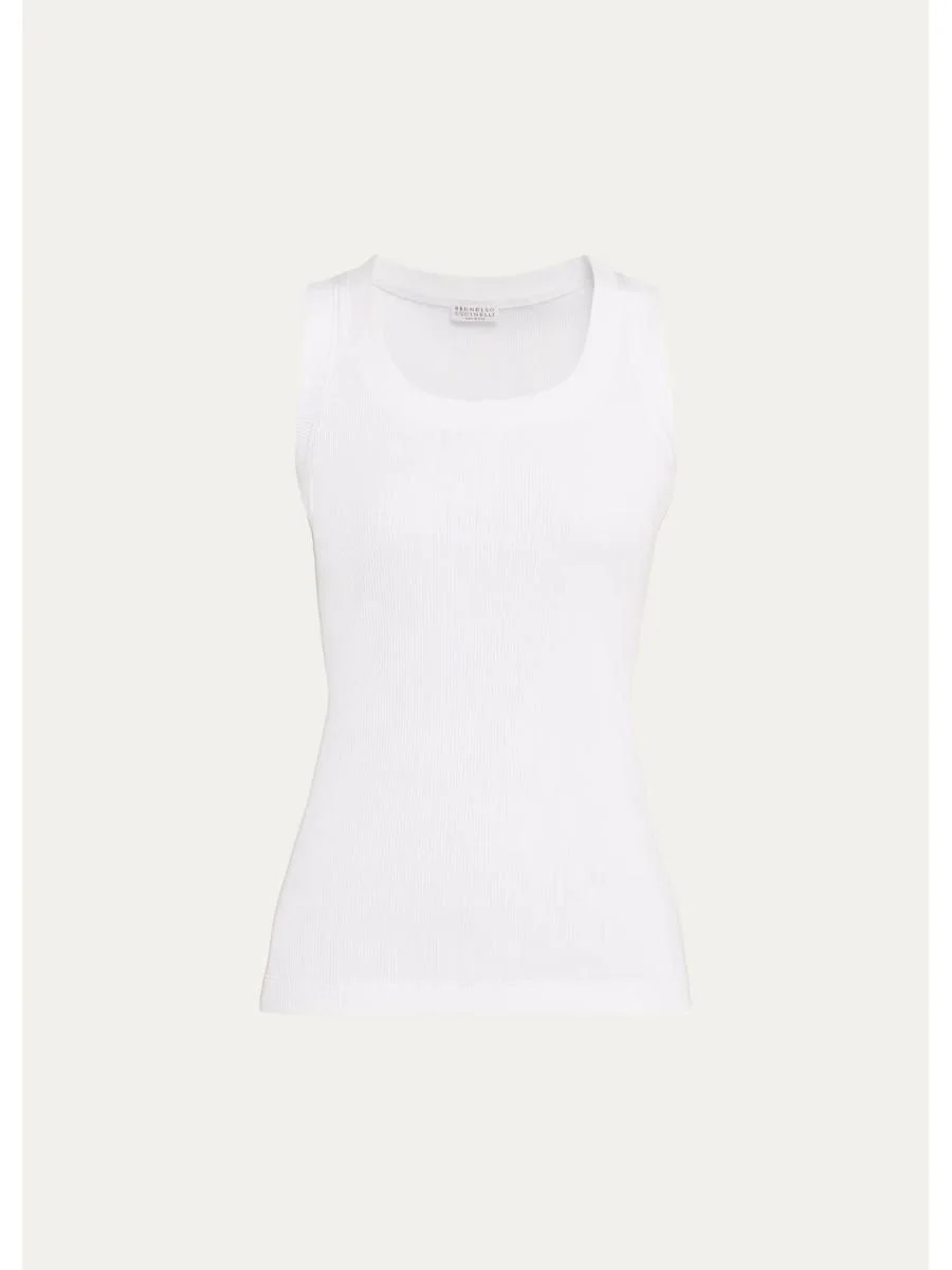 Sparkle Rib Knit Tank Top - 1