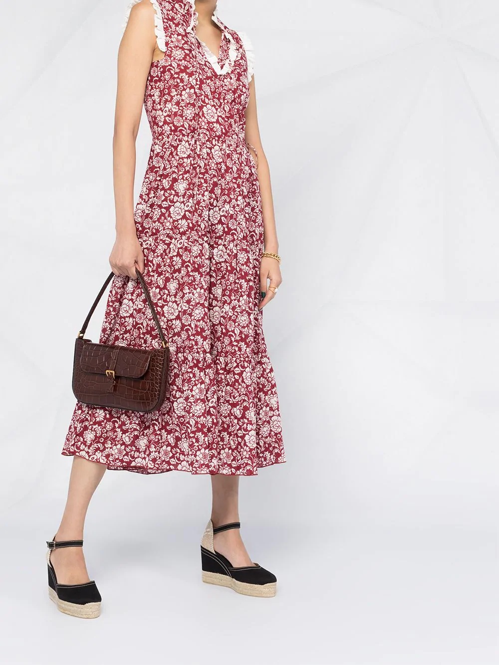 floral-print midi dress - 2