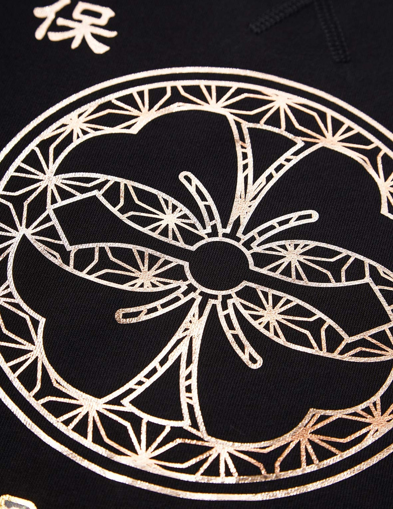 KAMON FOIL-PRINT AND SCROLL DAICOCK APPLIQUÉ SWEATSHIRT 11