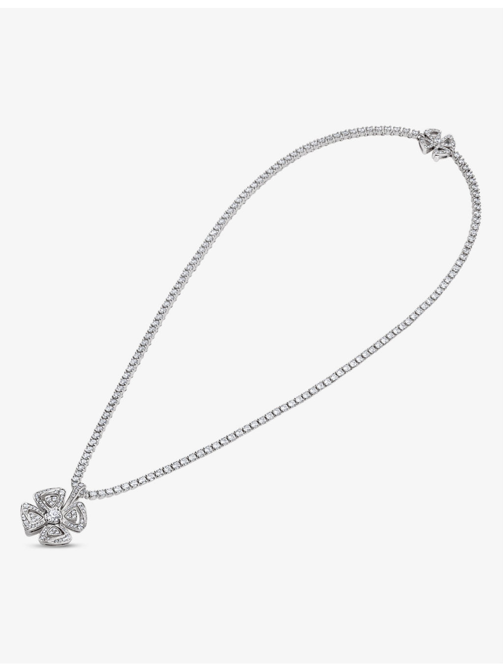 Fiorever 18ct white-gold and 5.96ct brilliant-cut diamond necklace - 2