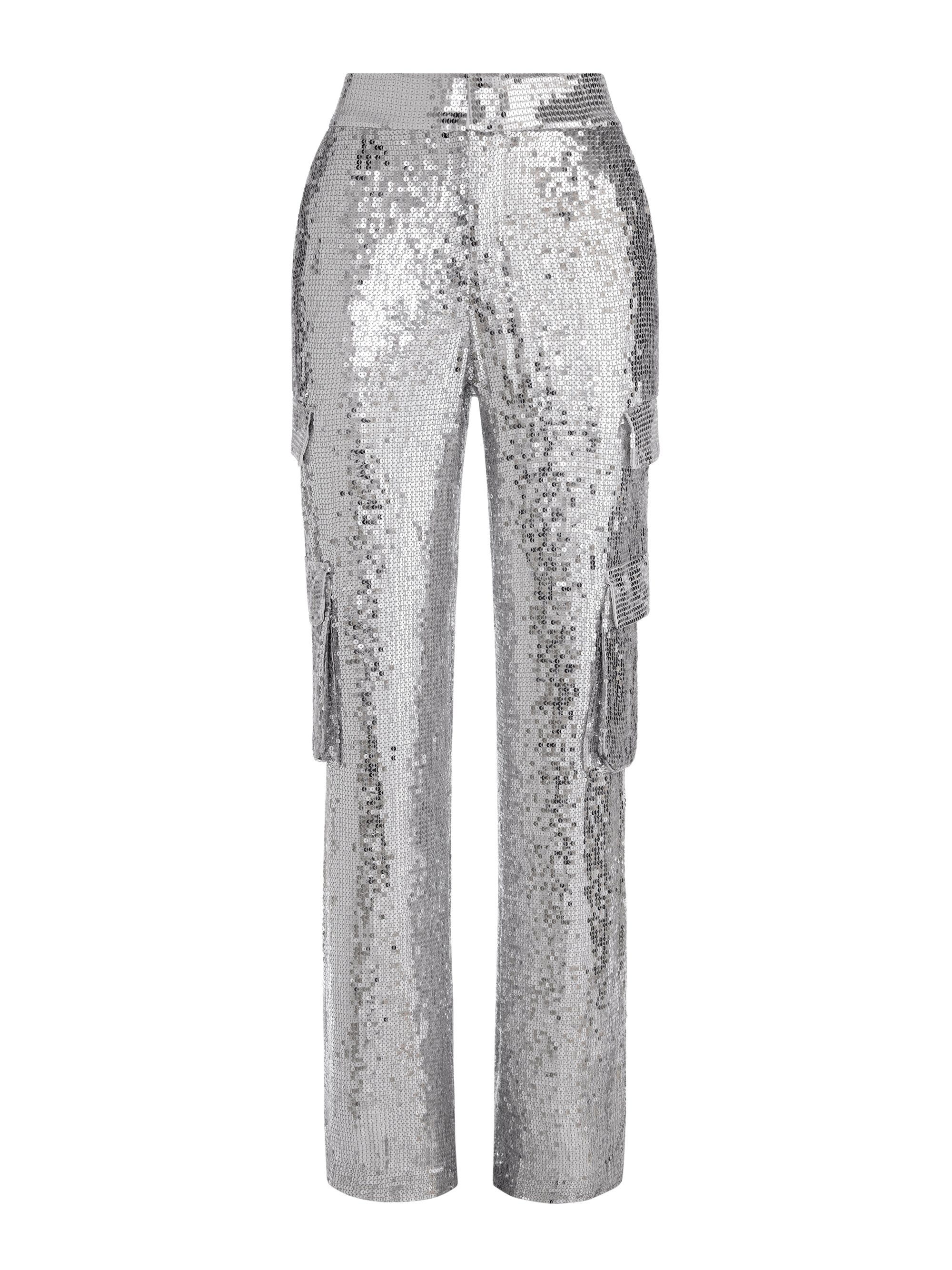 HAYES SEQUIN EMBELLISHED WIDE LEG PANT - 1