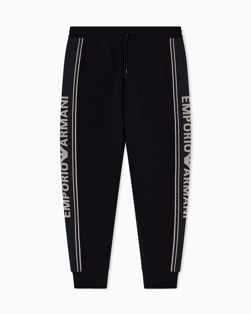 ASV DOUBLE-JERSEY JOGGERS WITH LOGO STRIPES 1