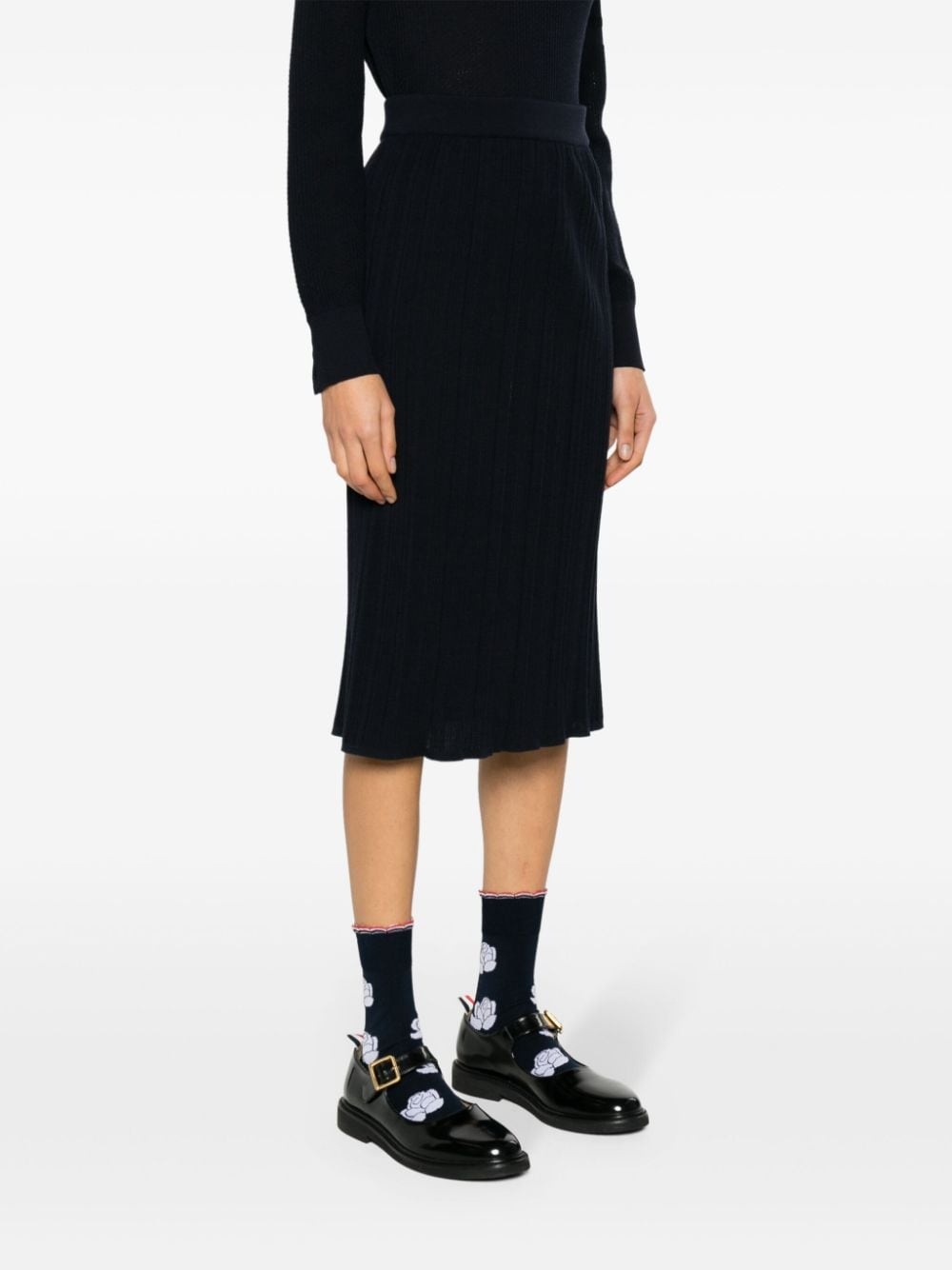 plissÃ© virgin-wool midi skirt - 3