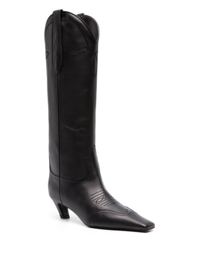 KHAITE knee-high leather boots outlook