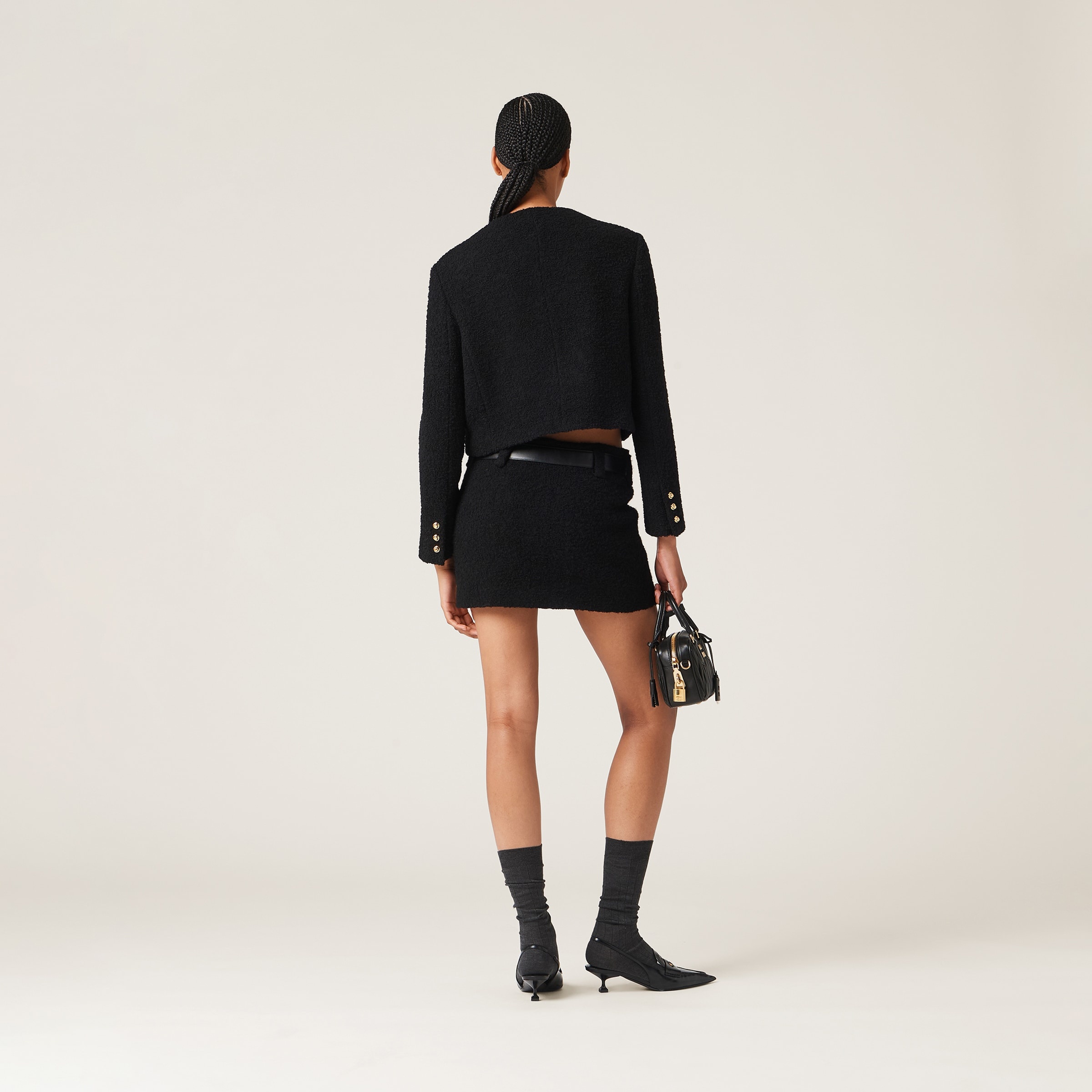 Bouclé miniskirt - 3