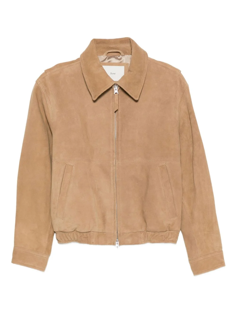 zip-front suede jacket - 1