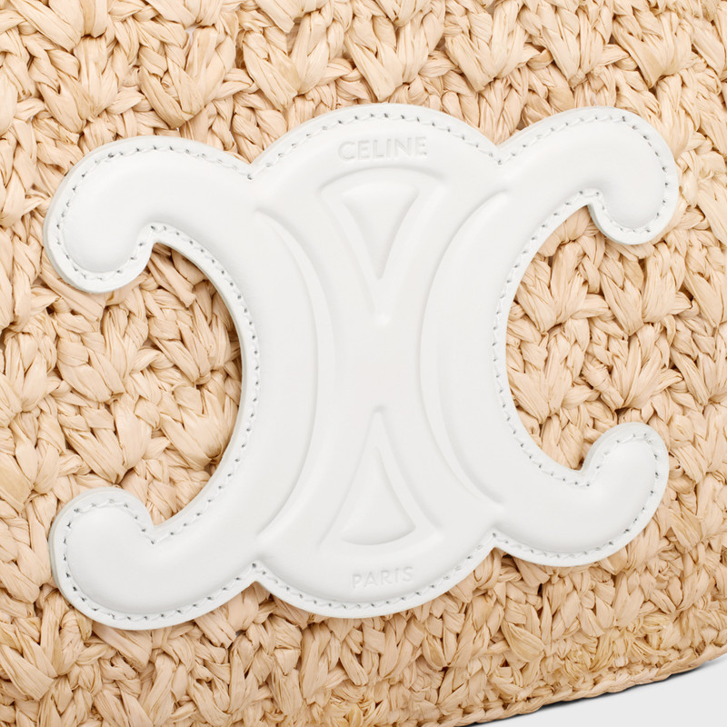 celine classic panier HOBO BAG in Raffia and Calfskin 4