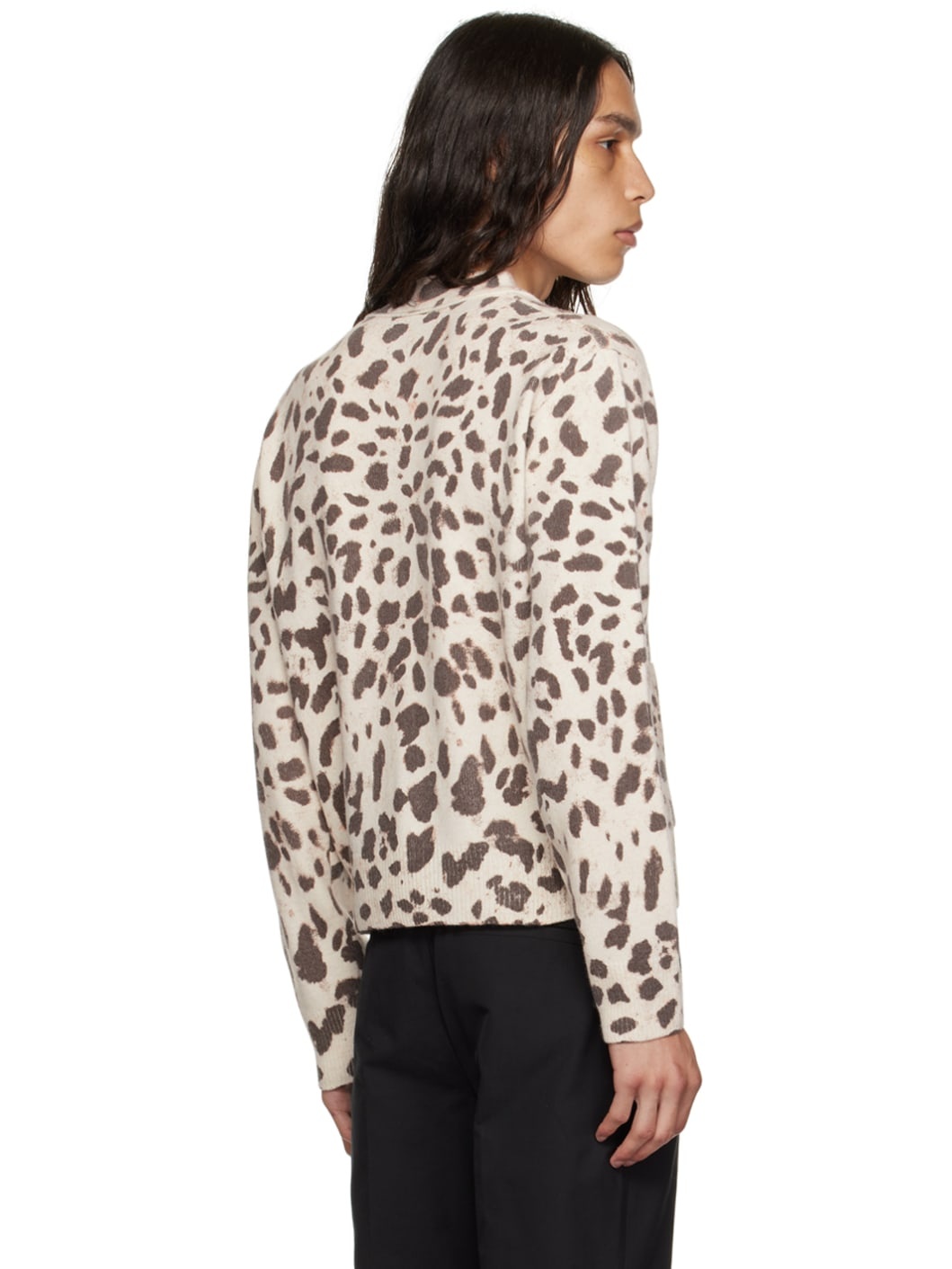 Off-White Y-Neck Cardigan - 3