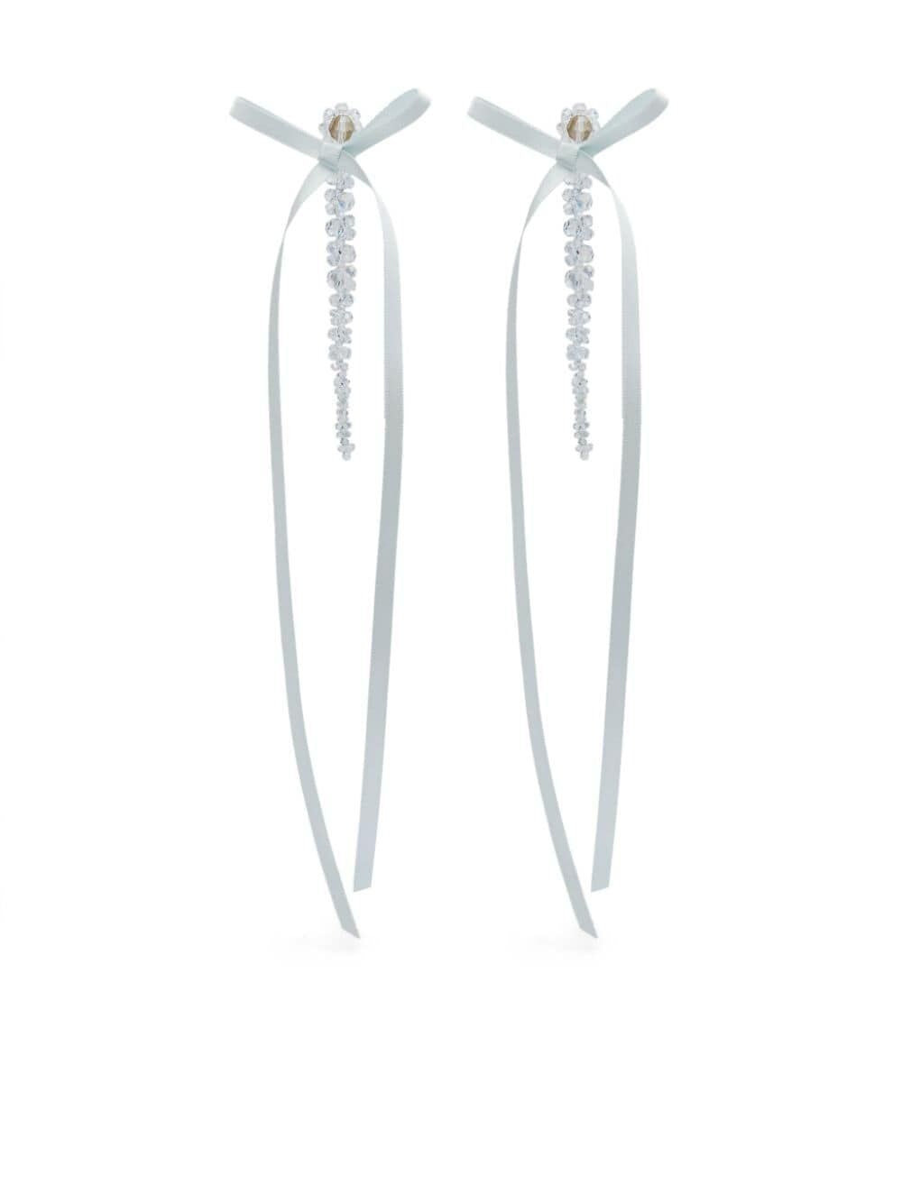 Simone Rocha Women Bow Ribbon Drip Earrings - 4