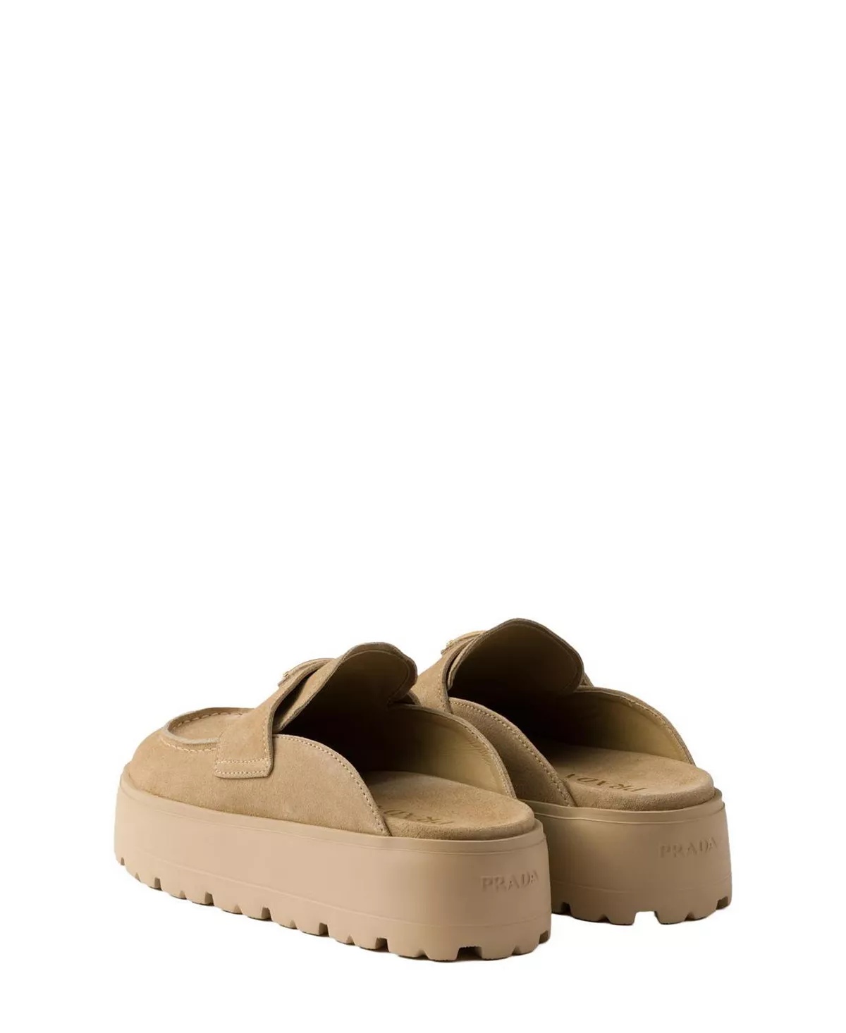 Women's Suede Flatform Mules - 4