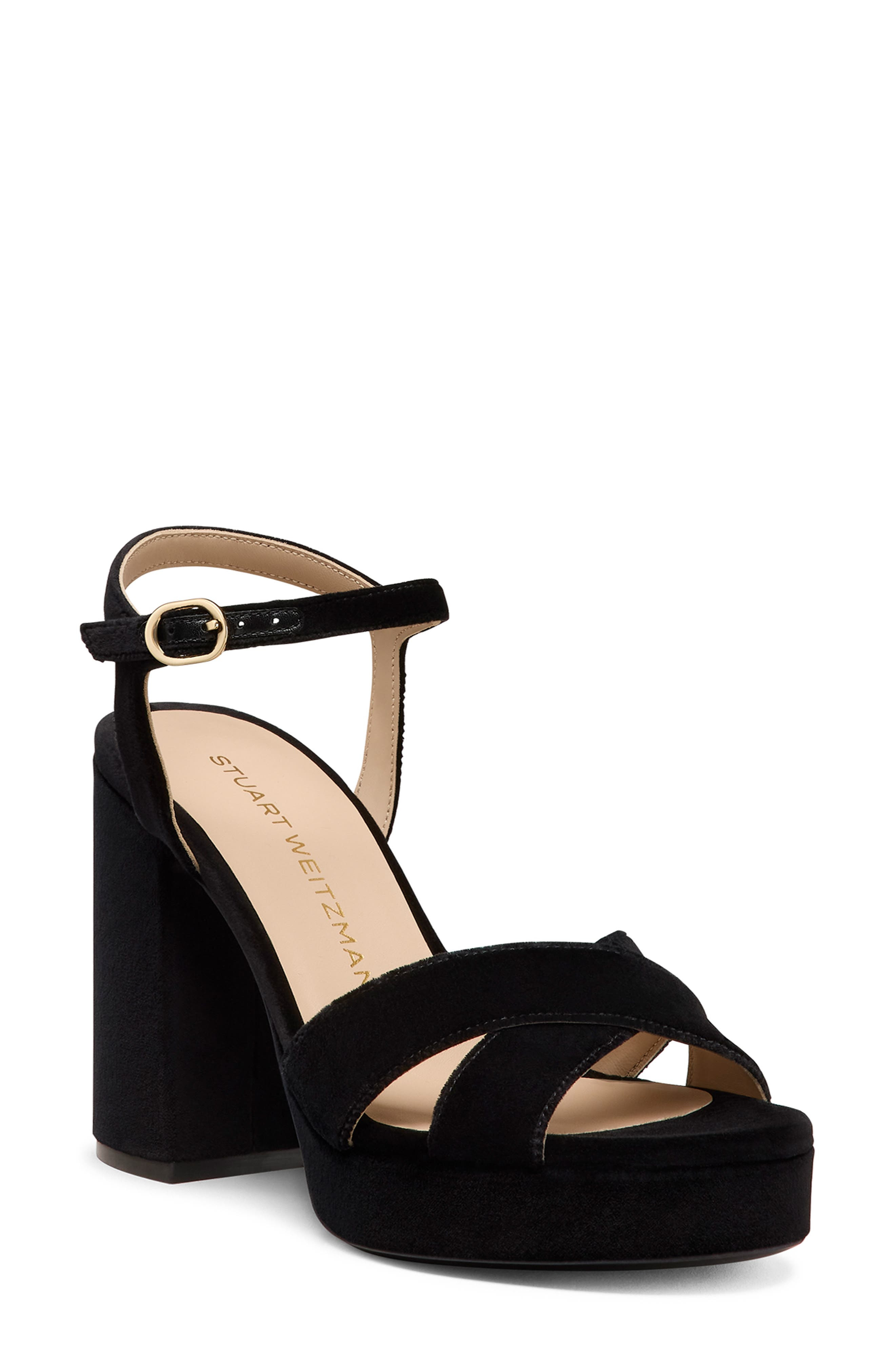 Stuart Weitzman Dayna Platform Sandal in Black at Nordstrom - 1