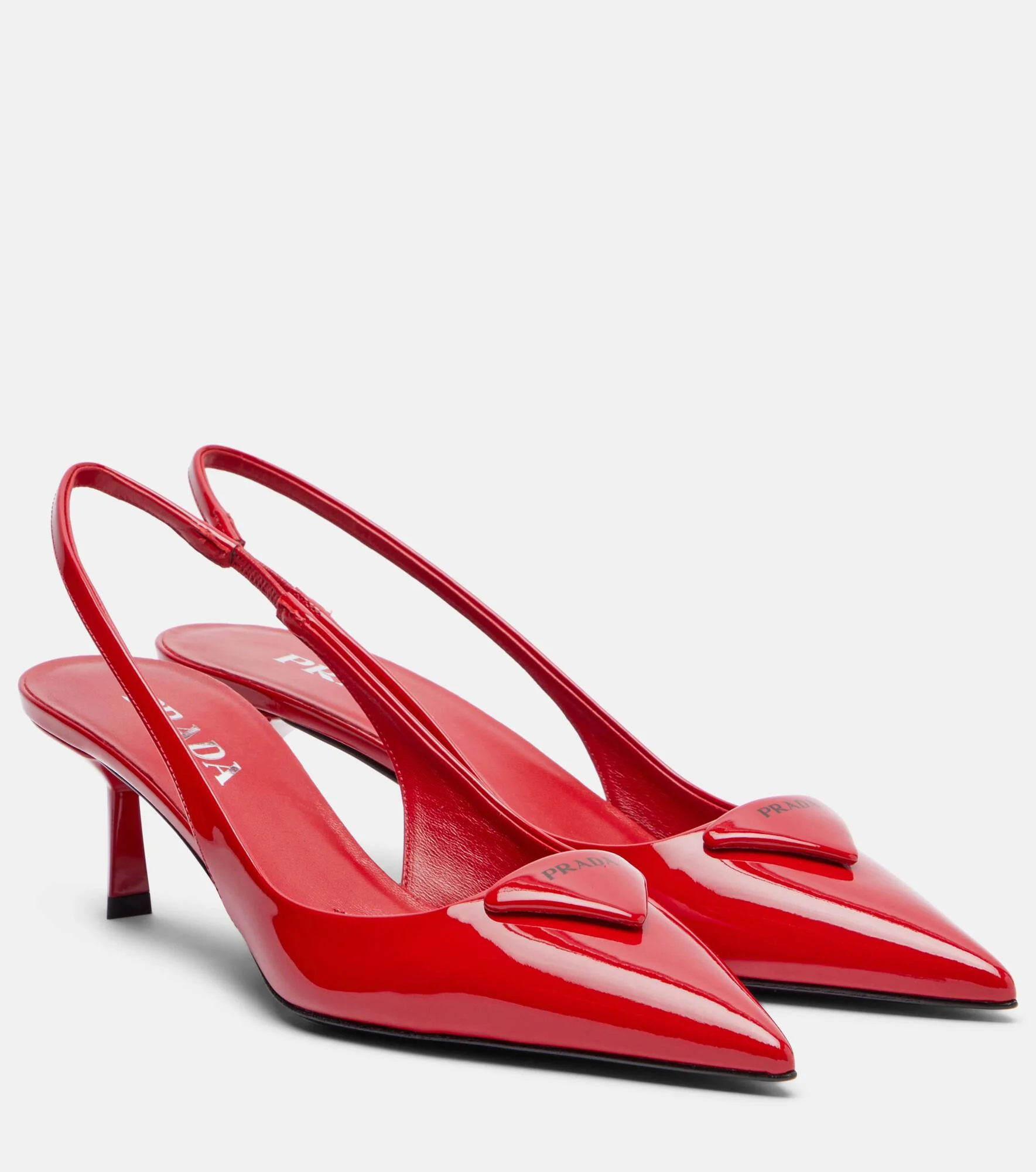 55 patent leather slingback pumps - 1