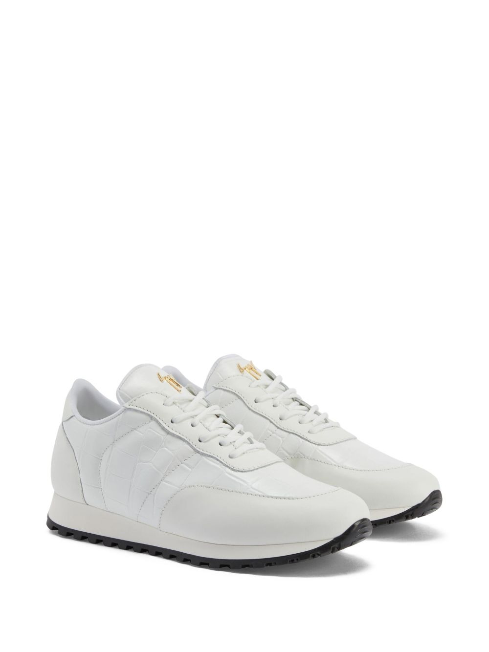 Jimi crocodile-effect leather sneakers - 2