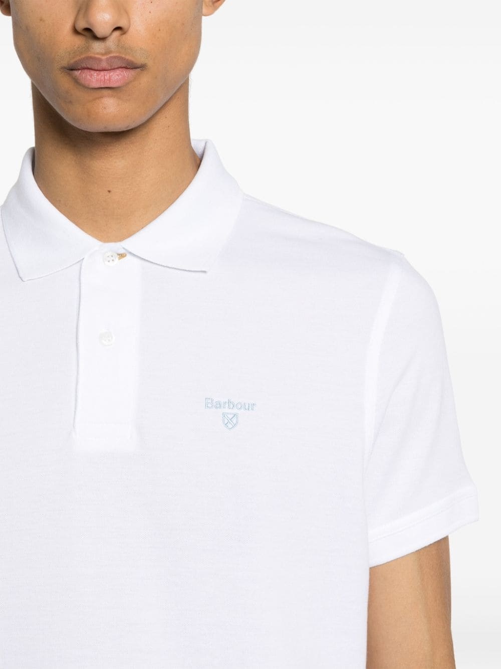 logo-embroidered cotton polo shirt - 5