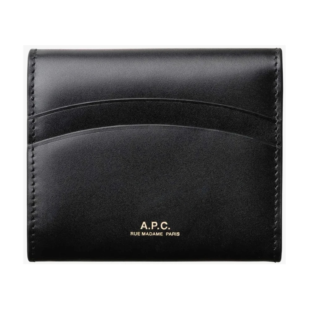 BLACK LEATHER COIN PURSE WITH GOLD CLASP - 3