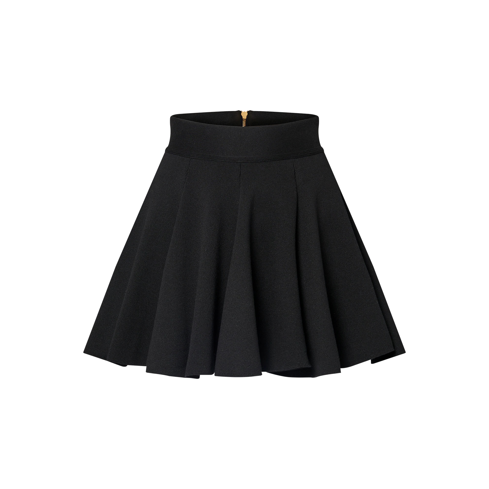 Flared Knit Skirt - 1