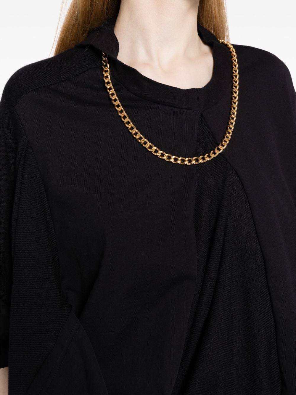 chained asymmetric cotton top - 9