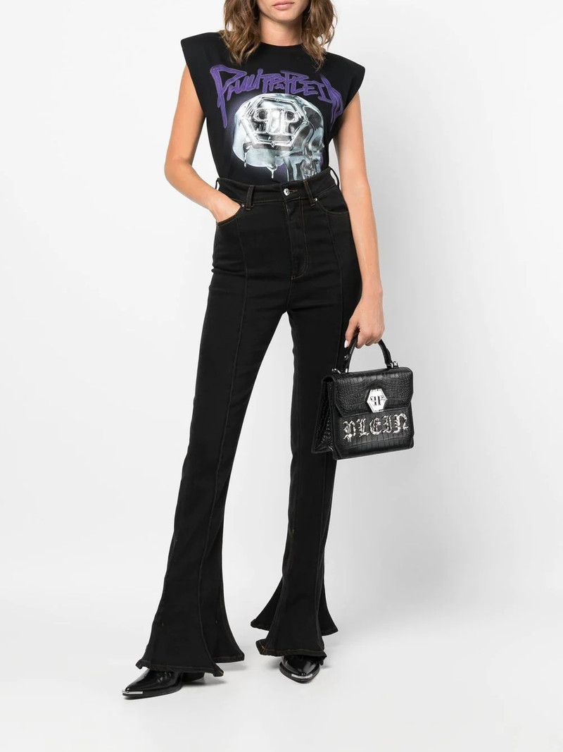 PHILIPP PLEIN Skull-print Padded-shoulder tank top outlook
