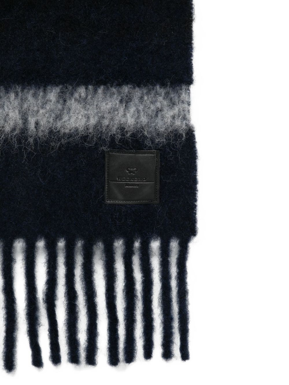 striped fringed scarf - 2