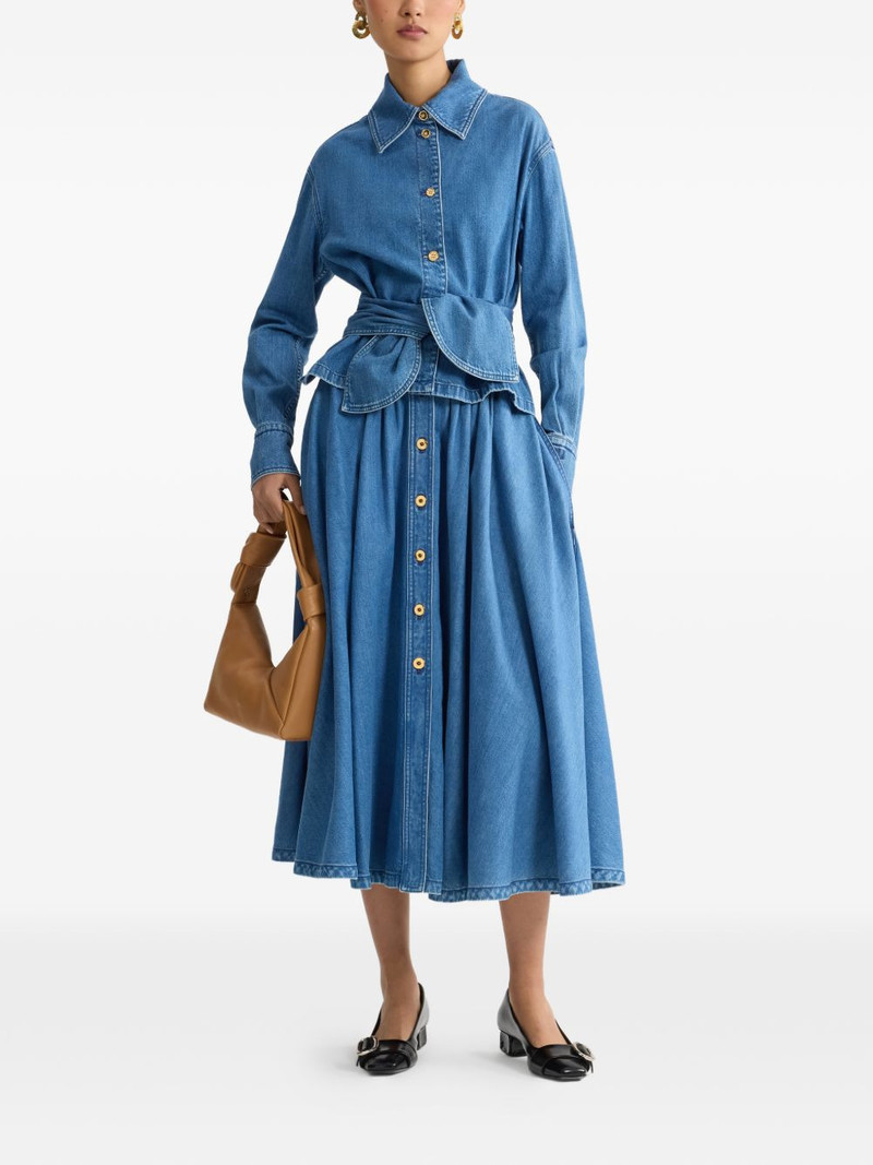 PATOU buttoned maxi A-line skirt outlook