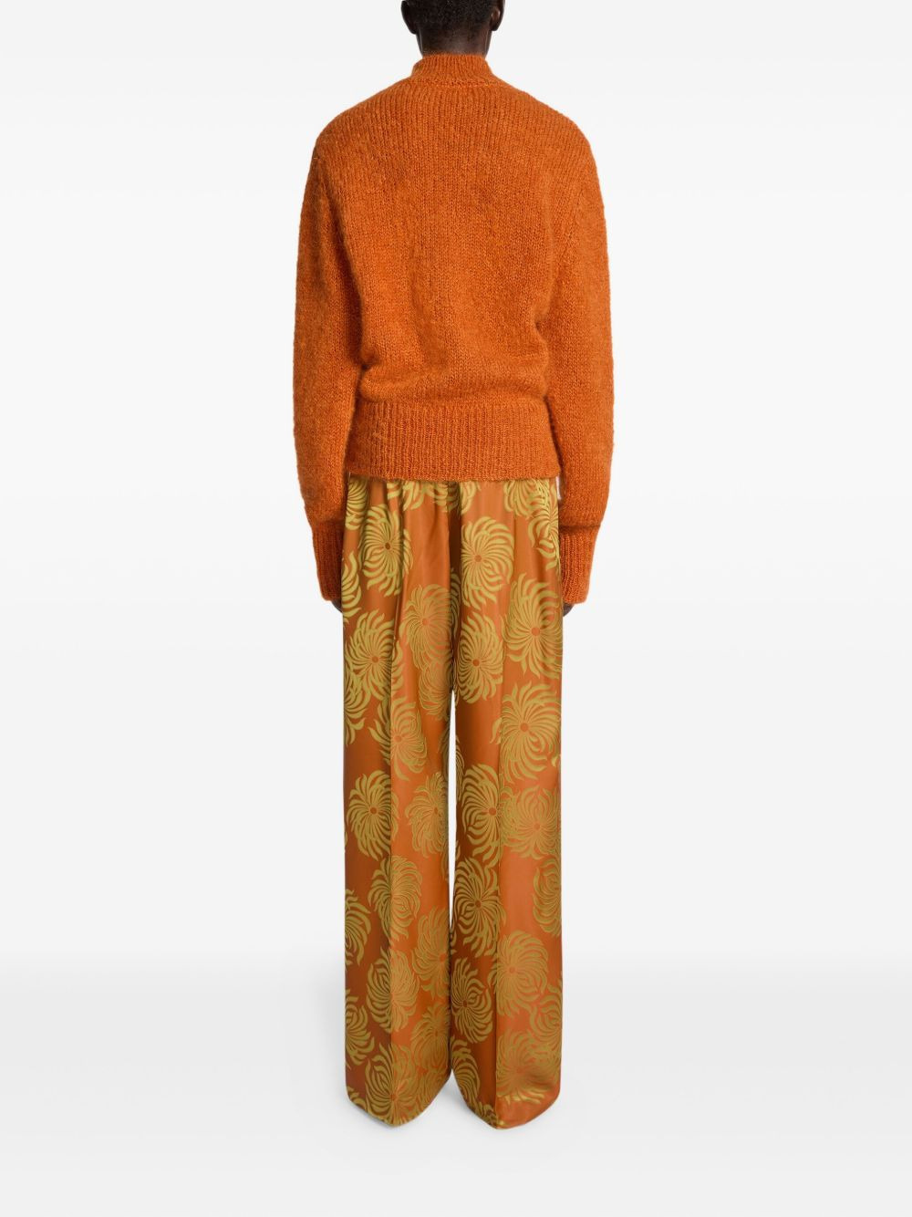 elasticated floral trousers - 4