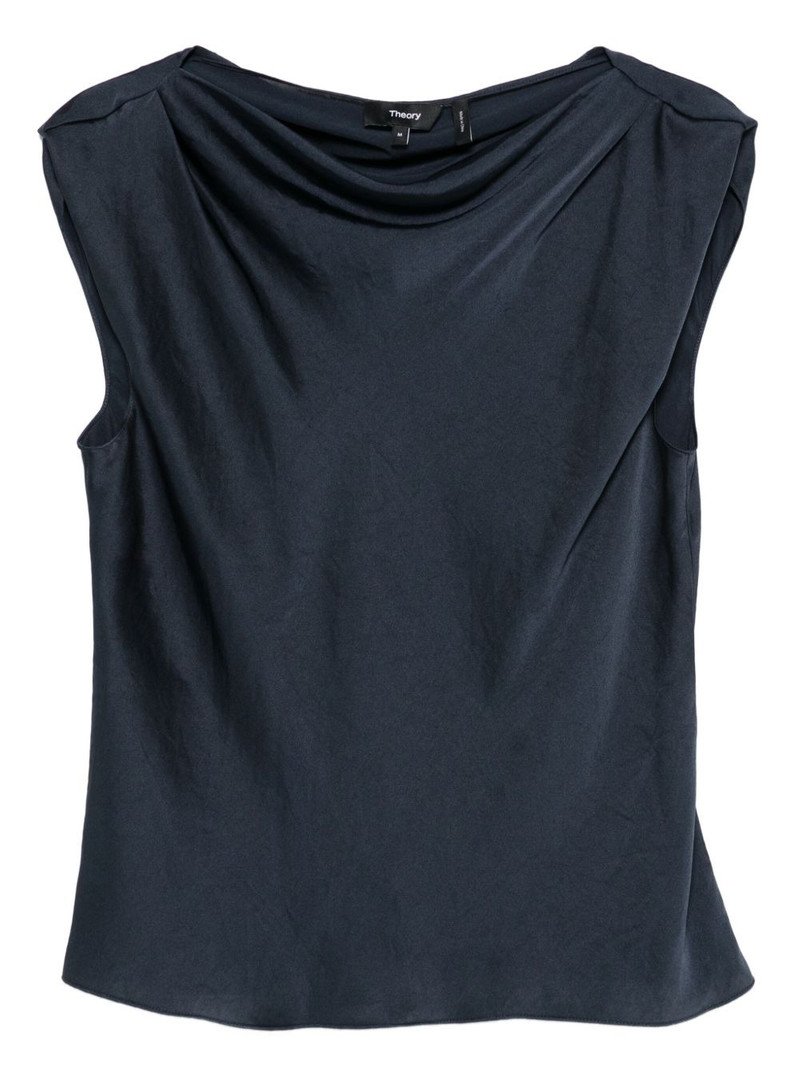 cowl-neck sleeveless top 1