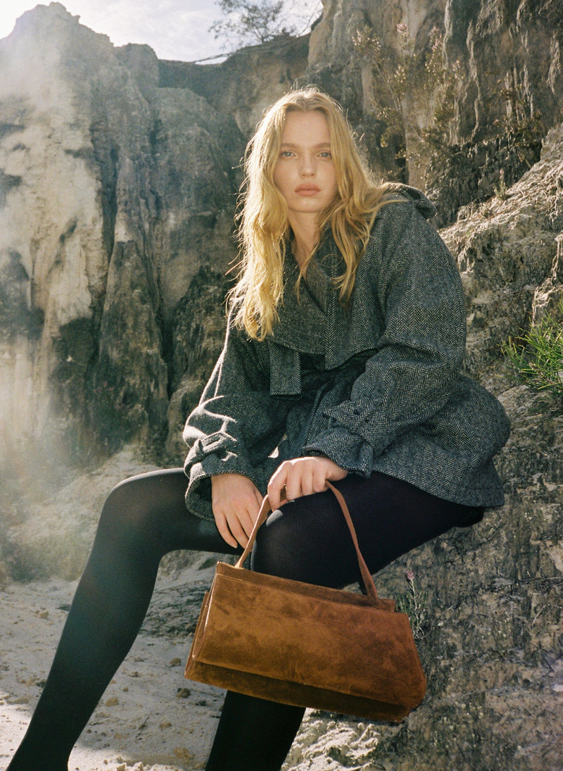 Elleme Long Papillon Suede Cognac outlook
