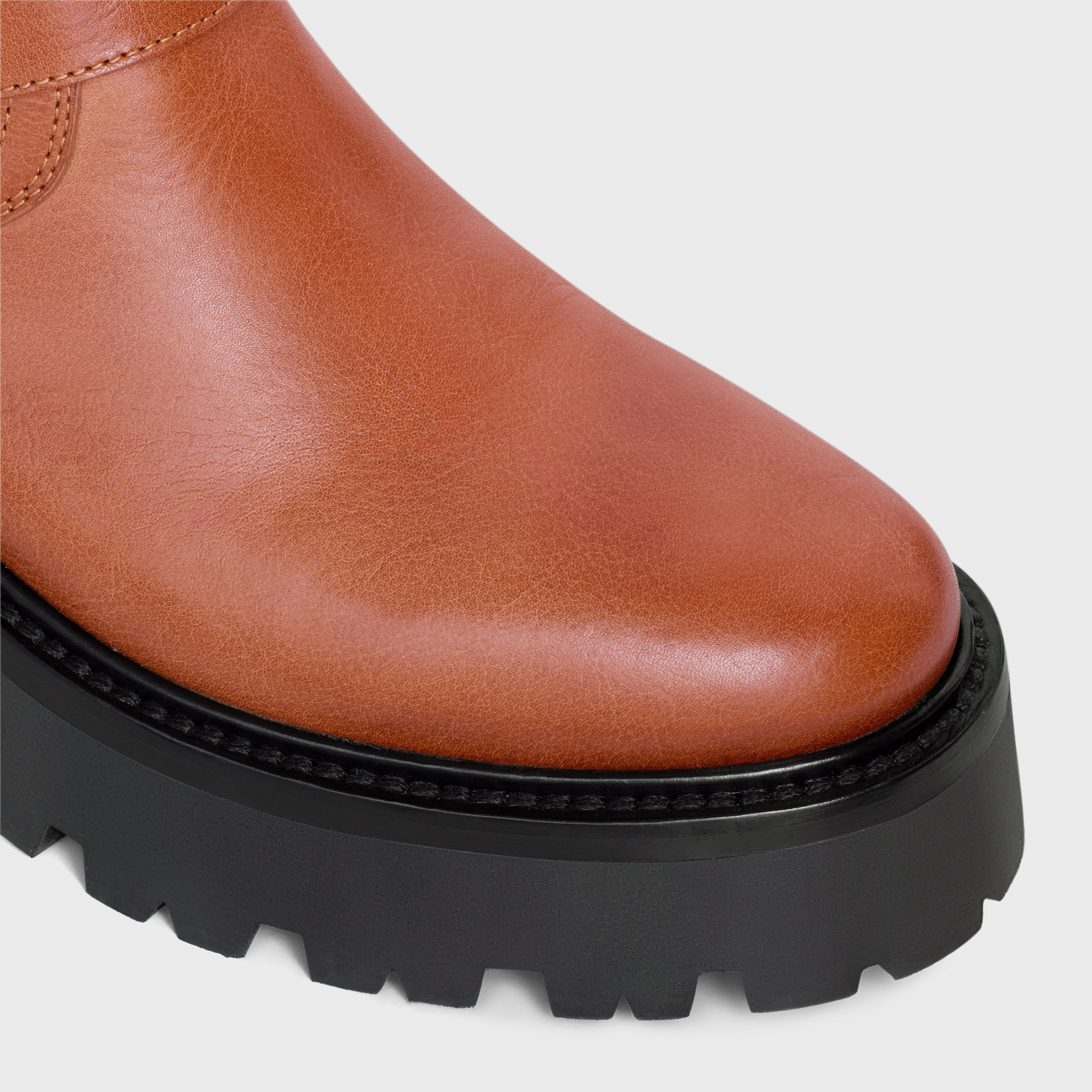 CELINE BULKY MID BIKER BOOT WITH HARNESS in Calfskin - 4