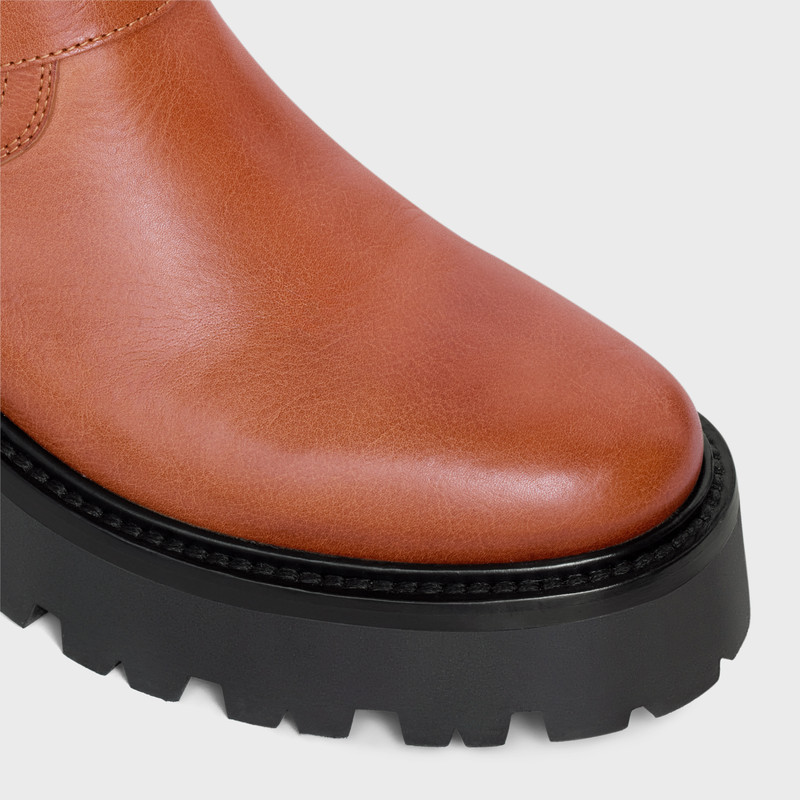 CELINE BULKY MID BIKER BOOT WITH HARNESS in Calfskin 4
