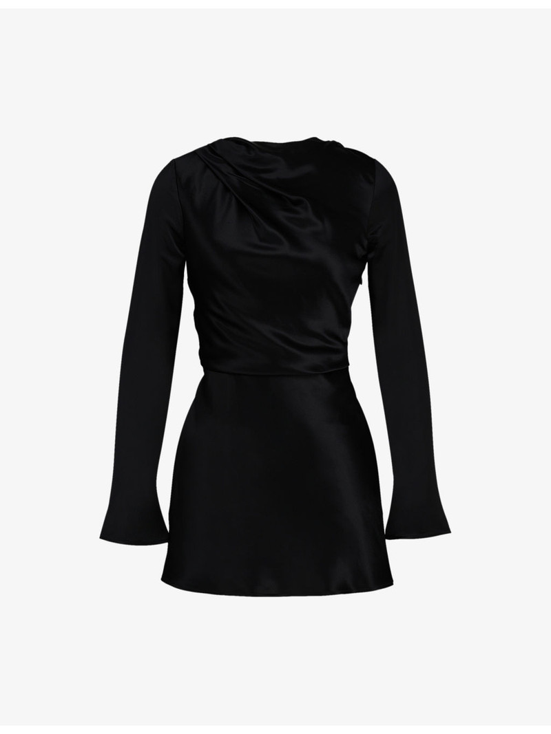 Mariska Open-Back Satin Mini Dress 1