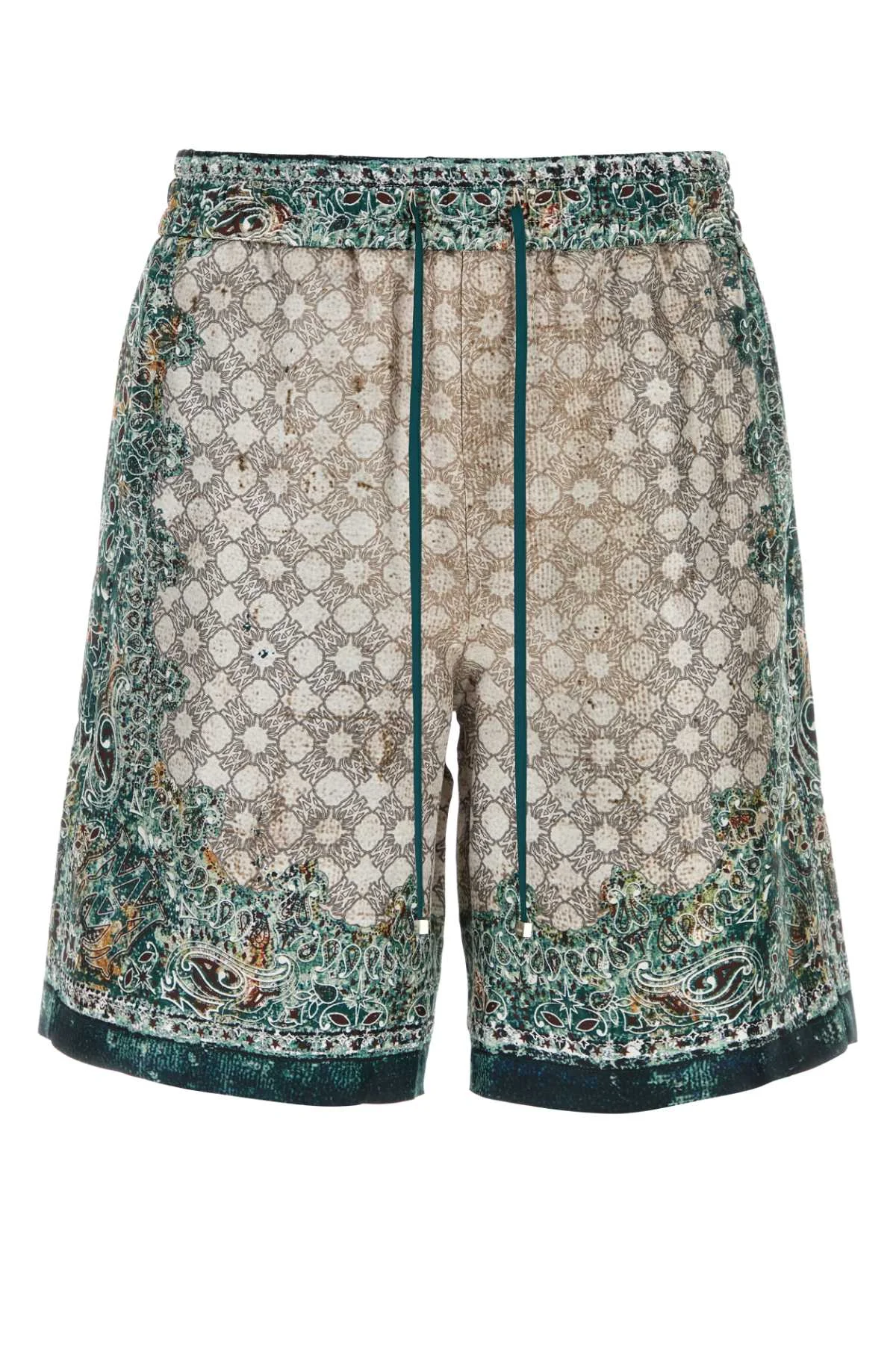Amiri Men Printed Silk Bermuda Shorts - 1