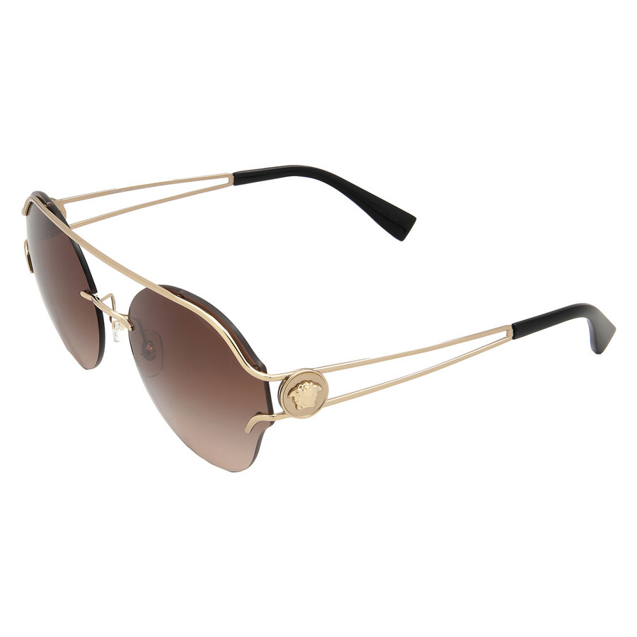 Versace Brown Bradient Round Ladies Sunglasses VE2184 125213 61 - 4