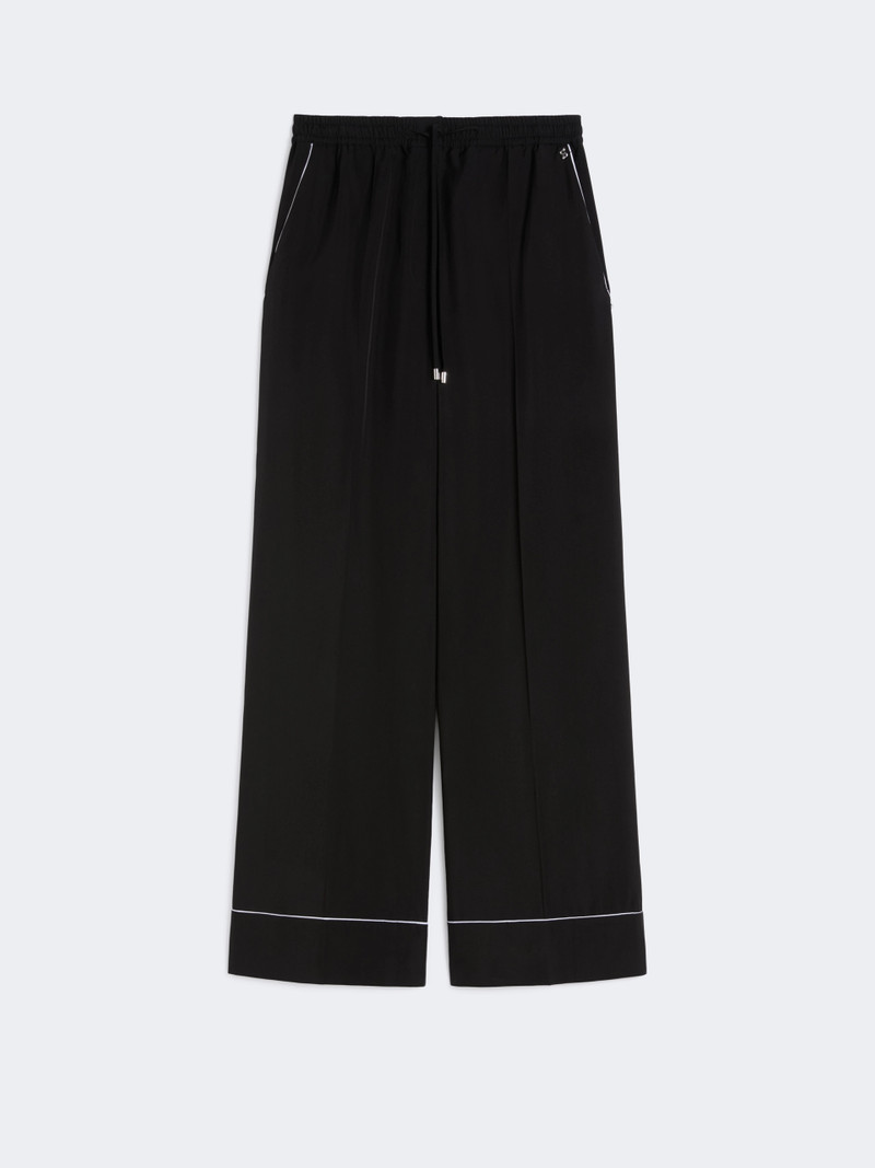 RIVETTO Satin joggers - BLACK 1
