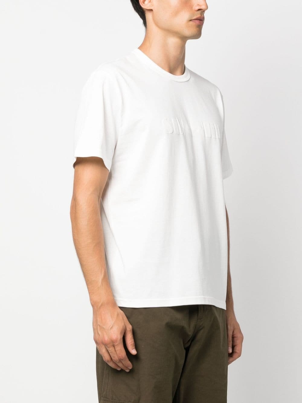 logo-embossed organic-cotton T-shirt - 4