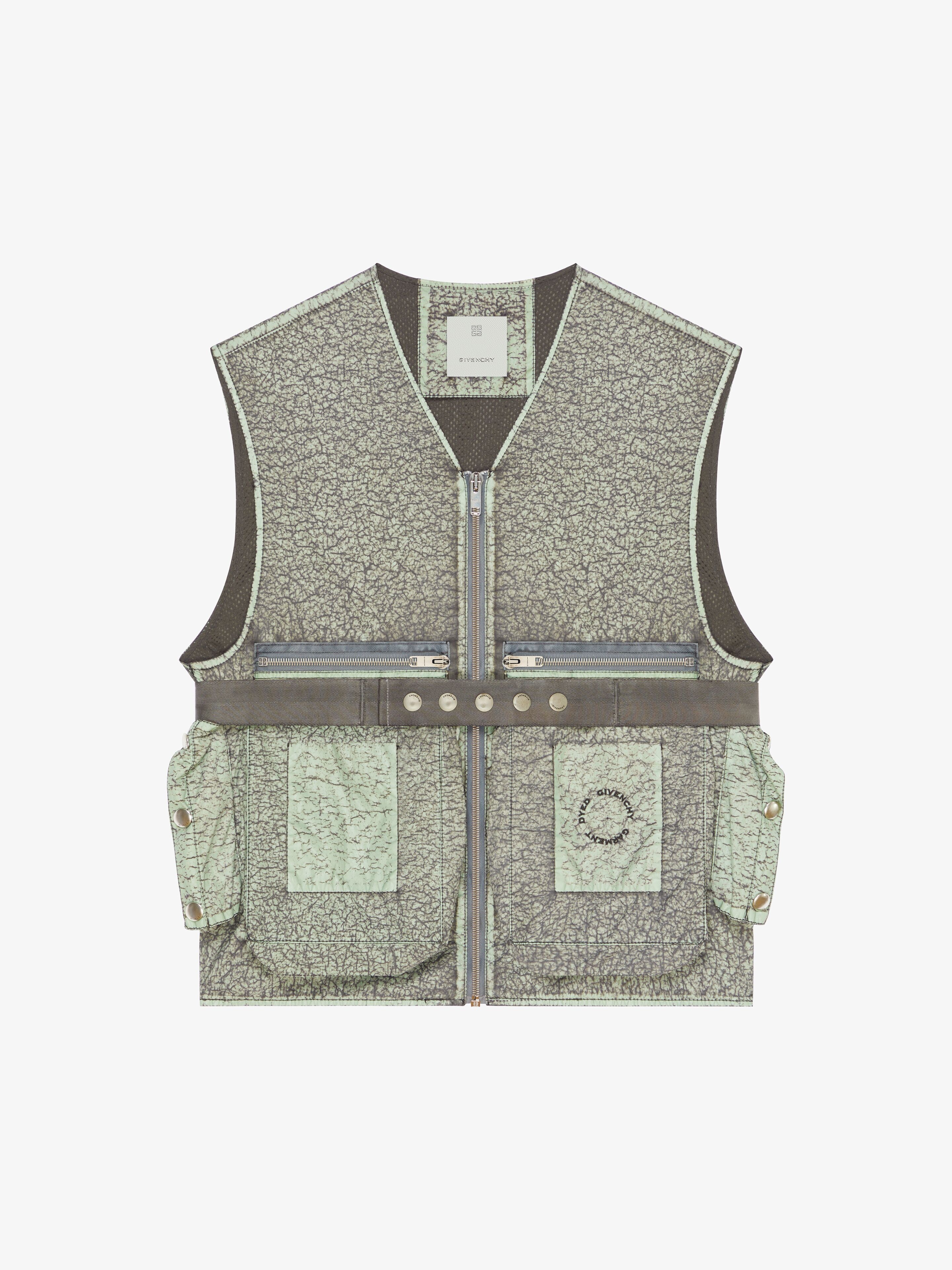 VEST WITH CRACKLED EFFECT - 1