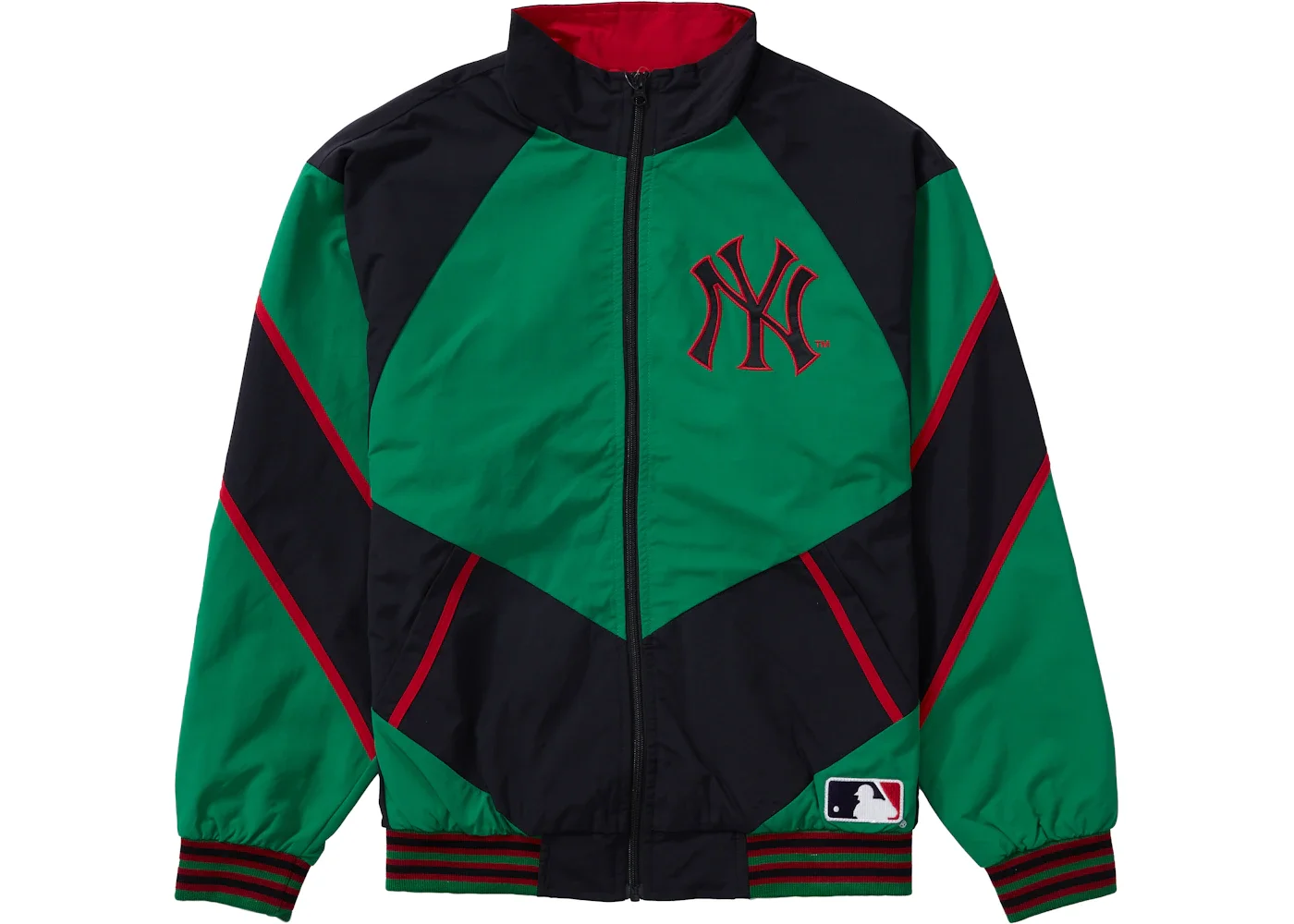 Supreme x New York Yankees Track Jacket Green - 1