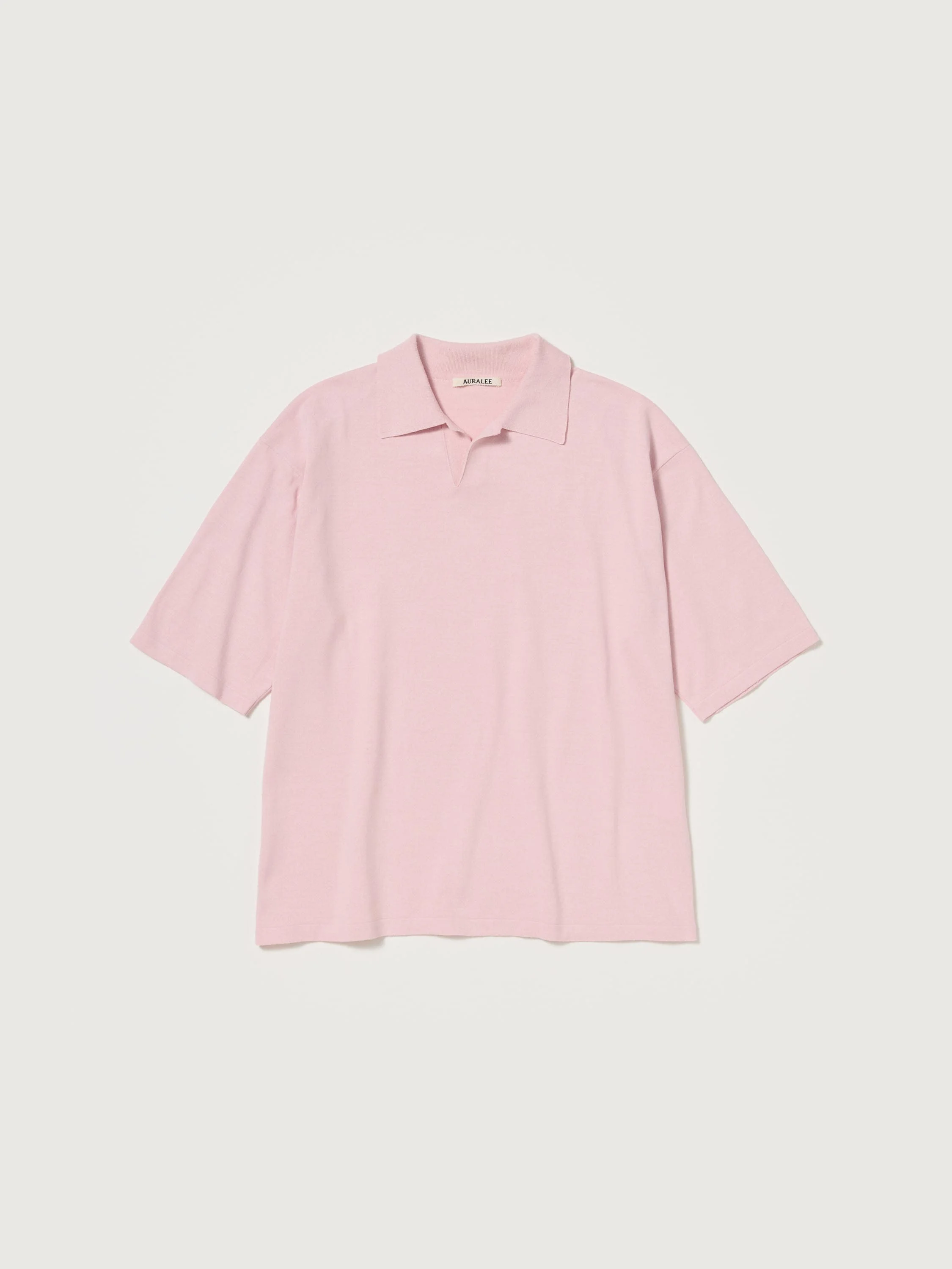 HIGH GAUGE TUSSAH SILK KNIT SKIPPER POLO - 1