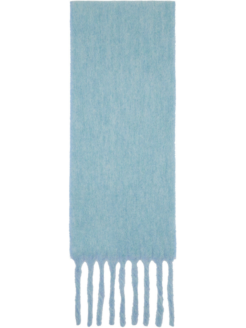 Acne Studios Blue Bicolor Alpaca Scarf outlook