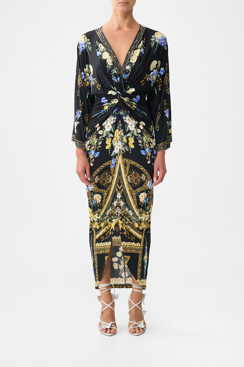 LONG SPLIT FRONT TWIST DRESS - 7