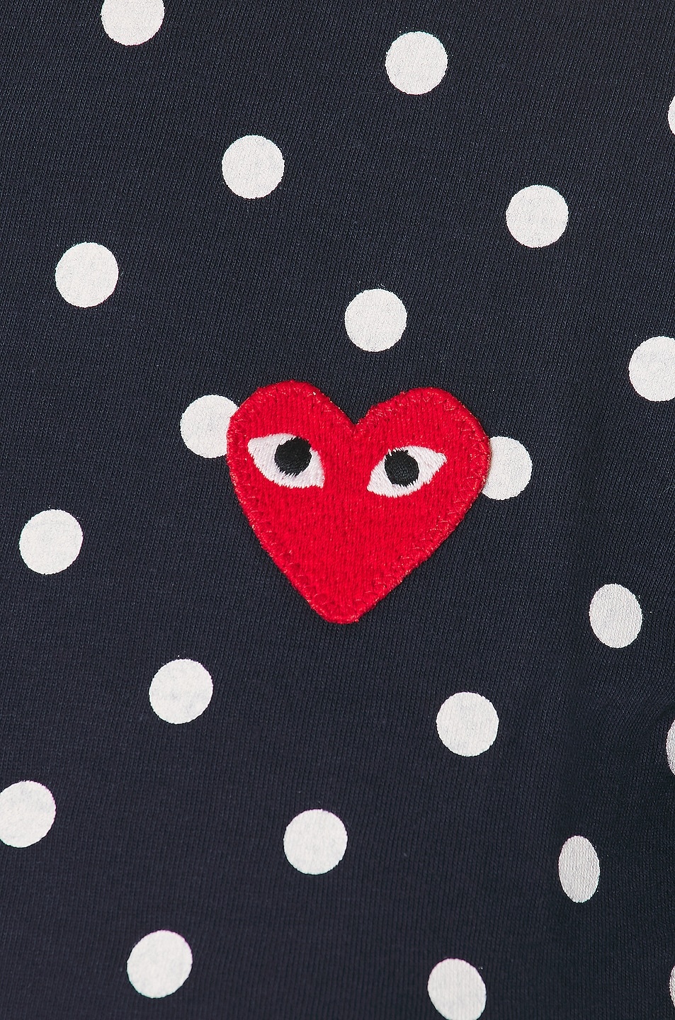 Cotton Red Emblem Dot Tee - 5