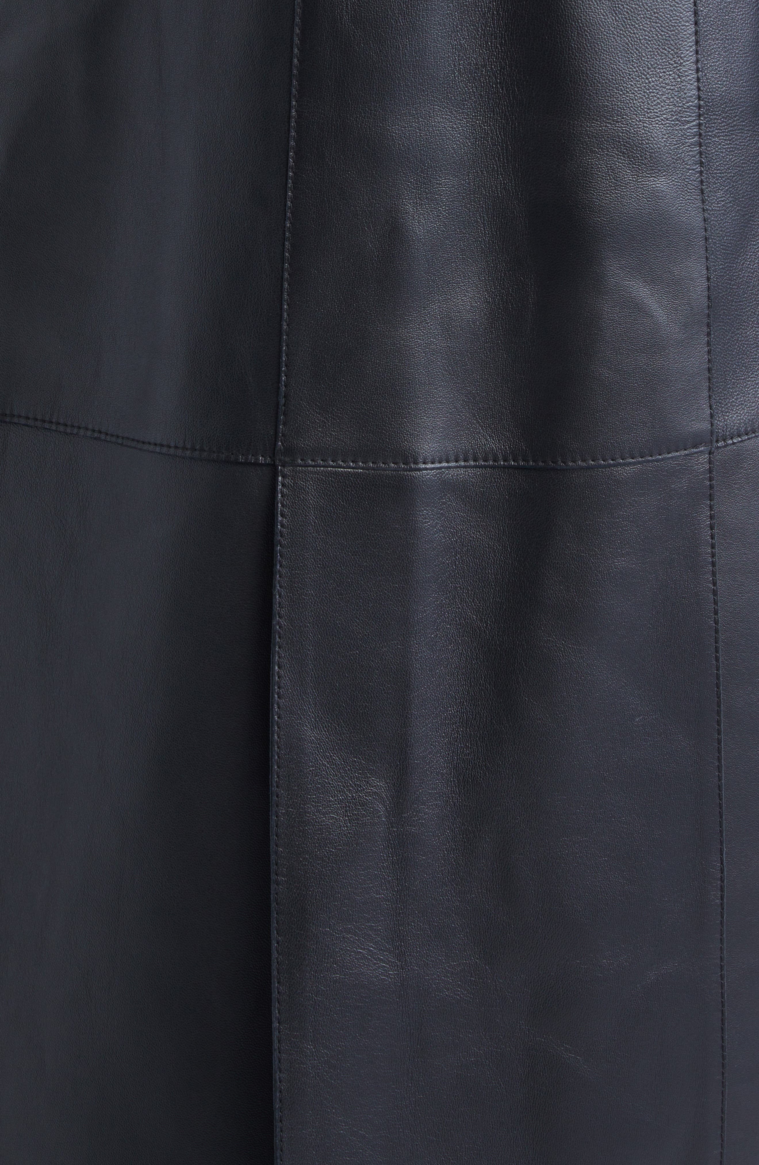 TOTEME Slim Leather Coat in Black at Nordstrom - 6