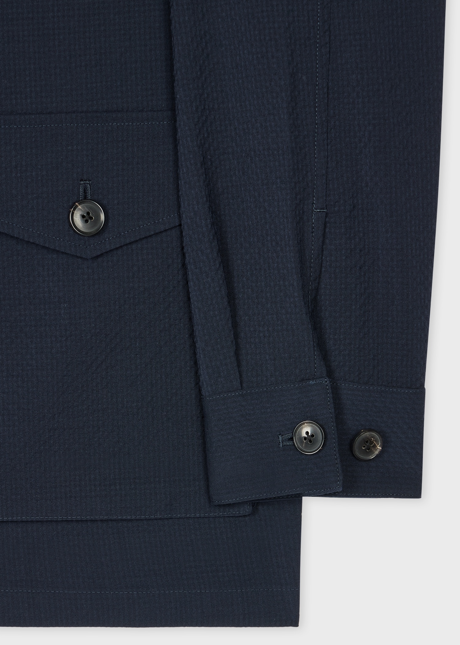 Dark Navy Seersucker Wool Co-ord - 3