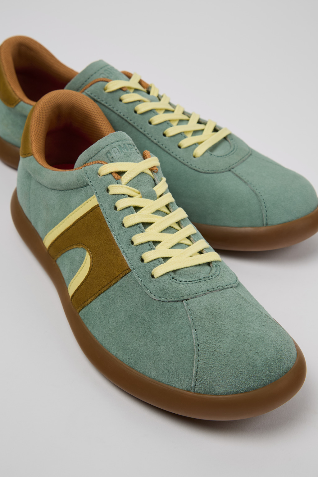 Multicolor Nubuck and Leather Sneakers for Men. - 6