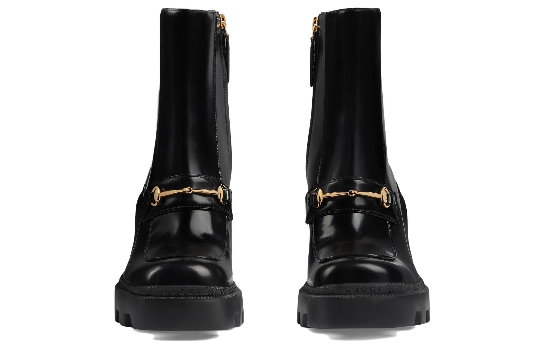 (WMNS) Gucci Boot With Horsebit 'Black' 750589-AACAT-1000 - 5